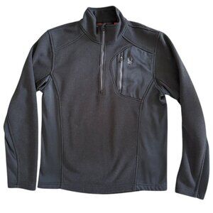 SPYDER Bandit Half Zip Pullover Fleece Jacket Black Medium